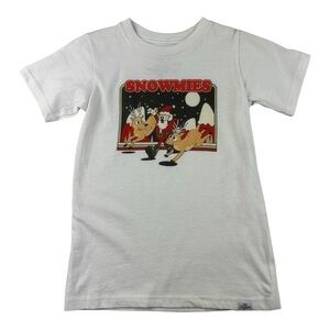 Kid Dangerous Snowmies Short Sleeve Christmas Shirt Size 6